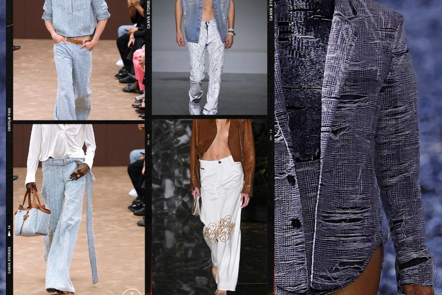 Destaques do jeans SS2025 de Milão e Paris
