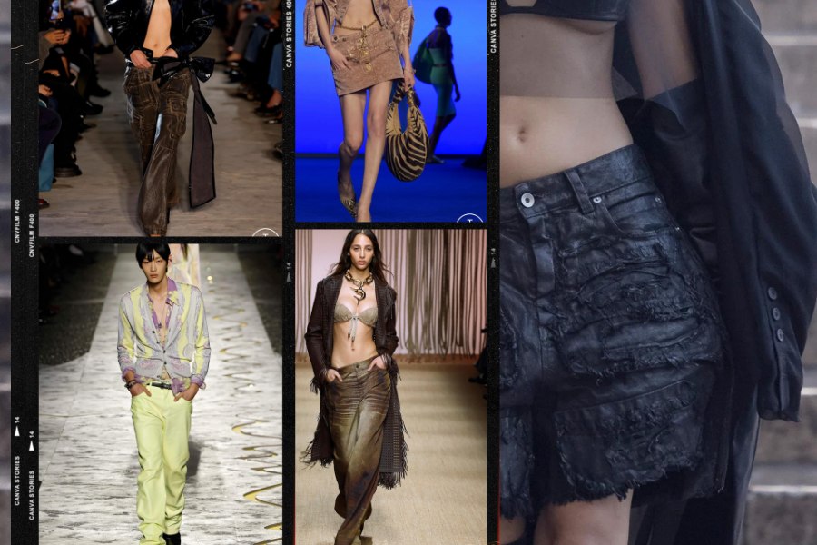 Destaques do jeans SS2025 de Milão e Paris