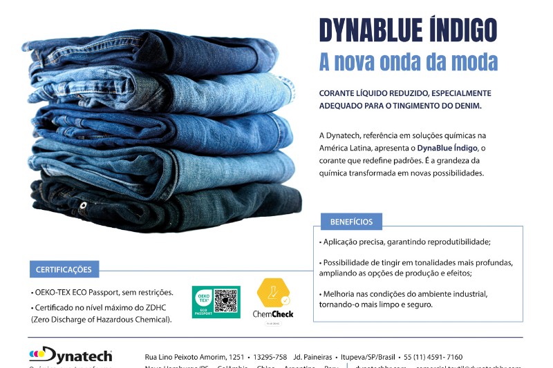 DENIM DAY: DYNATECH LANÇA CORANTE INDIGO PARA TRANSFORMAR O SETOR